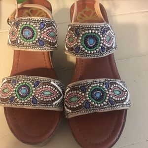Fergalicious beaded wedges